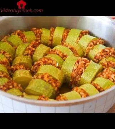 1 Kaşık Kıyma Ve Bulgur Ile Kolay Yemek ️ 10 Dakikada! Ekonomik Kabak Yemeği