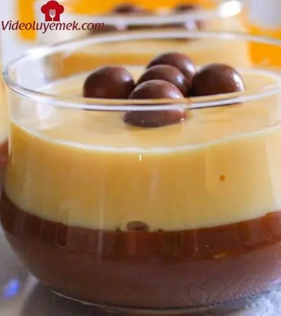 Benim Meşhur Tatlım Karamelli Çikolatalı Iki Renkli Puding