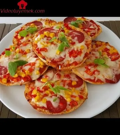 5 Dakikada Pizza Hazırlayabilirsiniz-Bazlamadan Pizzayı Denedinizmi-Hamurişileri-Gurbetinmutfagi