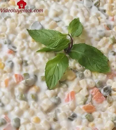 En Sevilen Salatalardan Birisi Makarna Salatası Tarifi